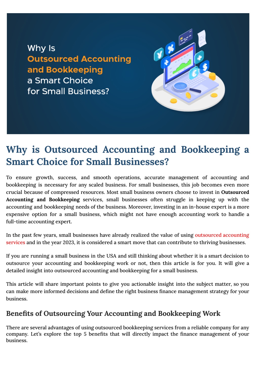 PPT - Why is Outsourced Accounting and Bookkeeping a Smart Choice for ...