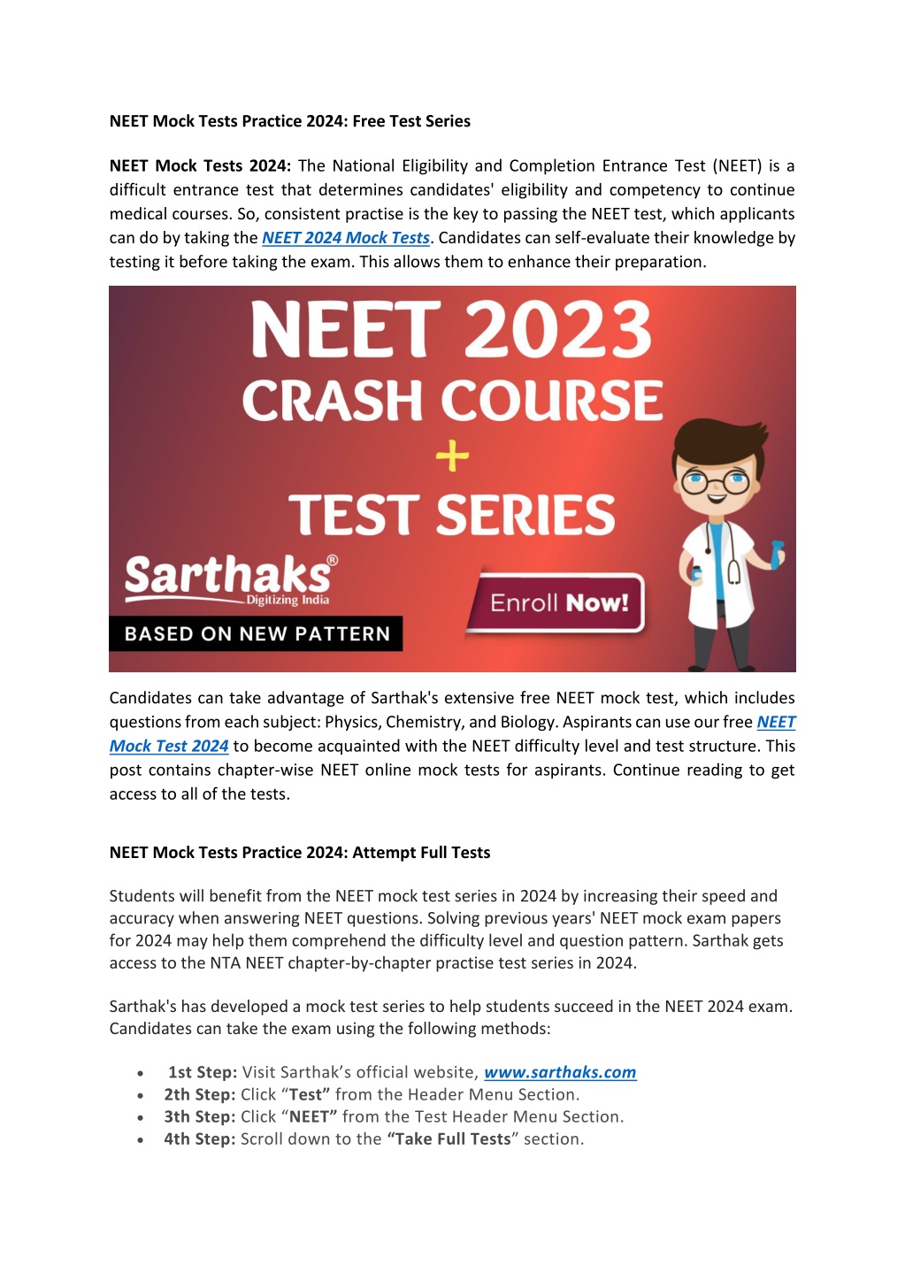 PPT - NEET Mock Tests Practice 2024 PowerPoint Presentation, Free ...