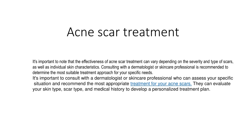 PPT - Acne scar treatment PowerPoint Presentation, free download - ID ...