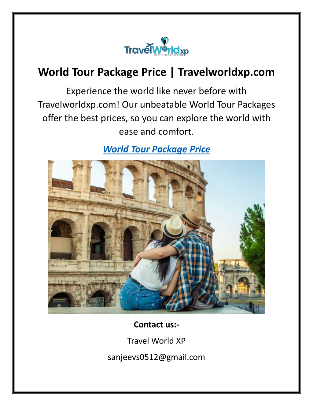 world tour package rate