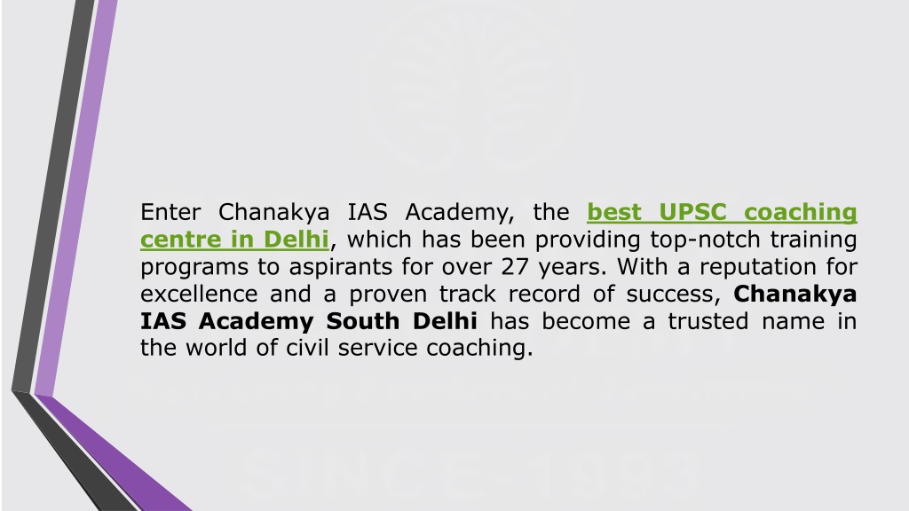 PPT - Chanakya IAS Coaching Institutes In Delhi For Civil Services Exam ...