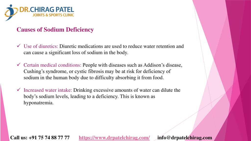 Ppt Understanding The Reasons For Sodium Deficiency Dr Chirag Patel Powerpoint Presentation