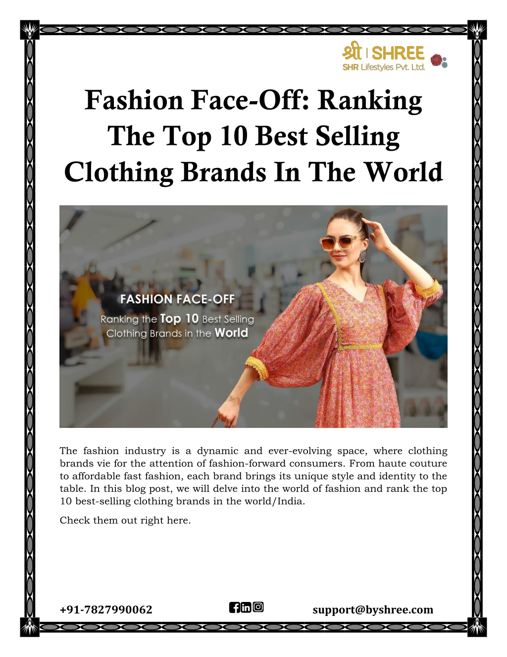 PPT - Fashion Face-Off: Ranking The Top 10 Best Selling Clothing Brands In  The World PowerPoint Presentation - ID:12314778