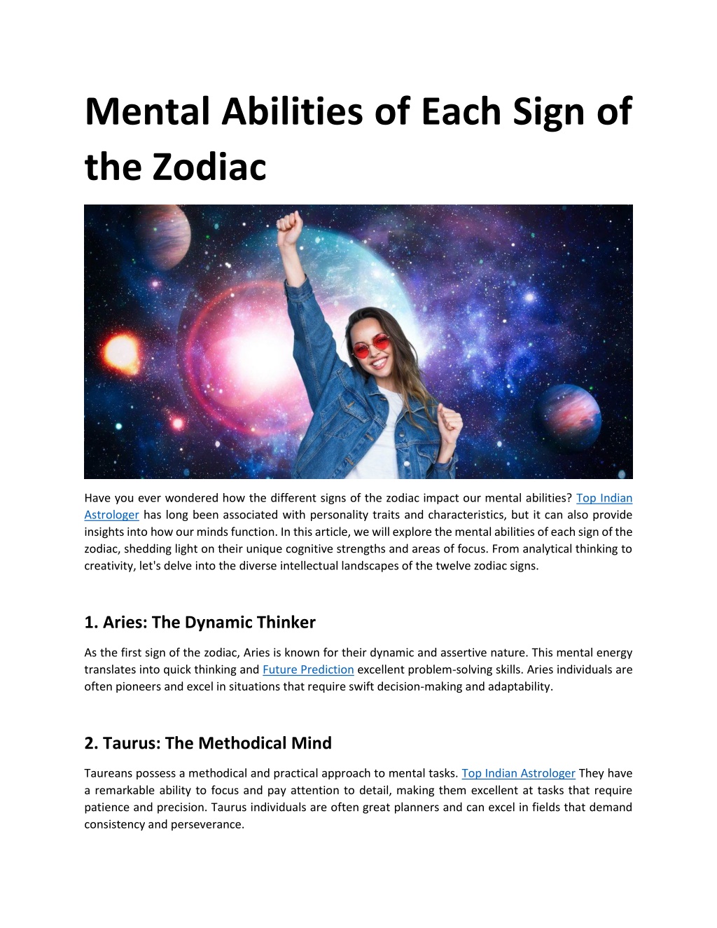 PPT Mental Abilities of Each Sign of the Zodiac PowerPoint