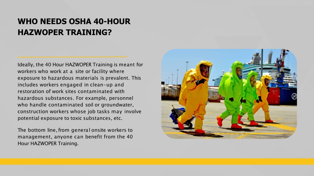 Ppt What Is Hour Hazwoper Training Why Its Important