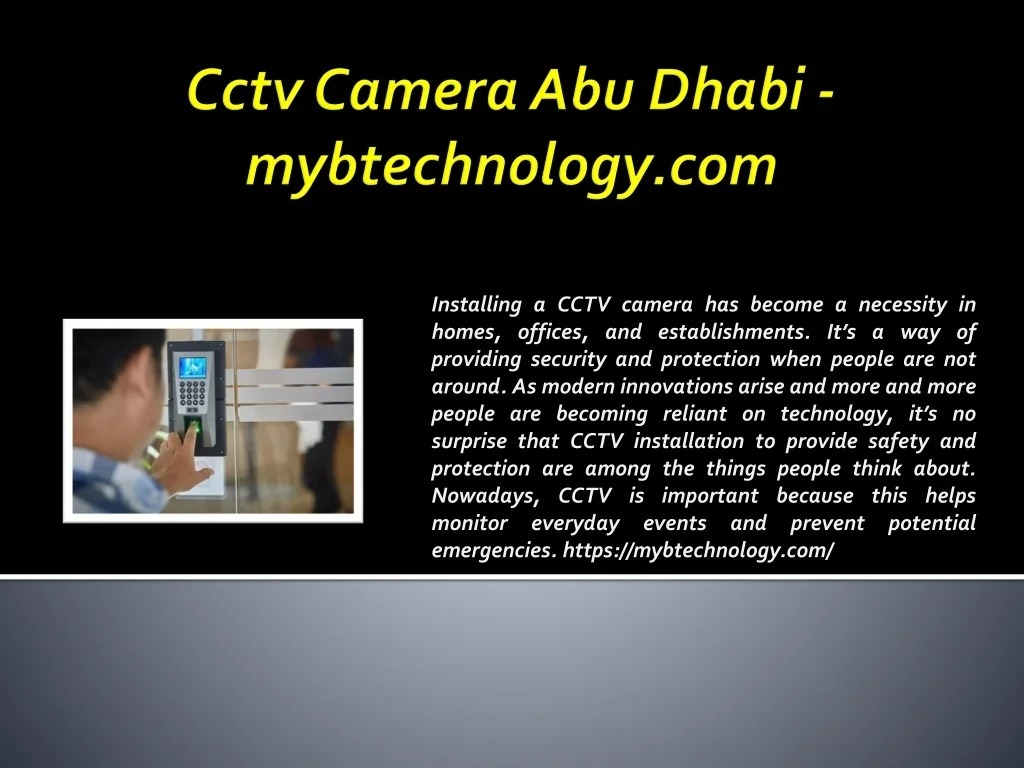 PPT Cctv Camera Abu Dhabi PowerPoint Presentation