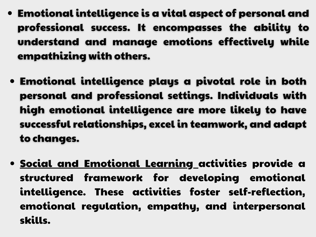 Ppt - Boosting Emotional Intelligence Through Sel Activities Powerpoint 