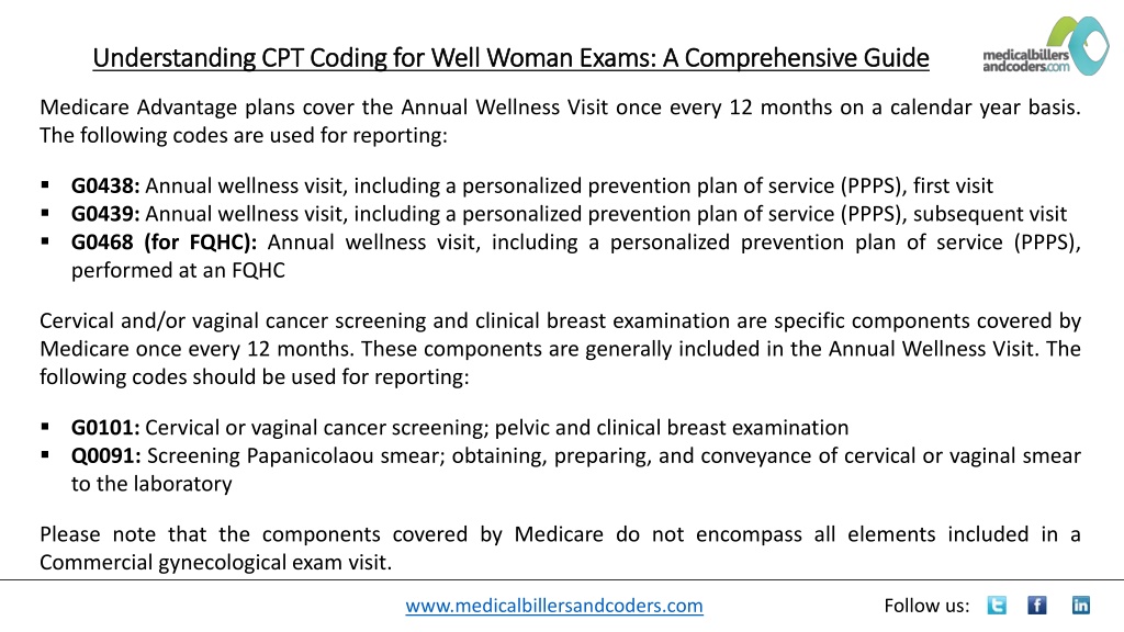 cpt code for well woman exam visit