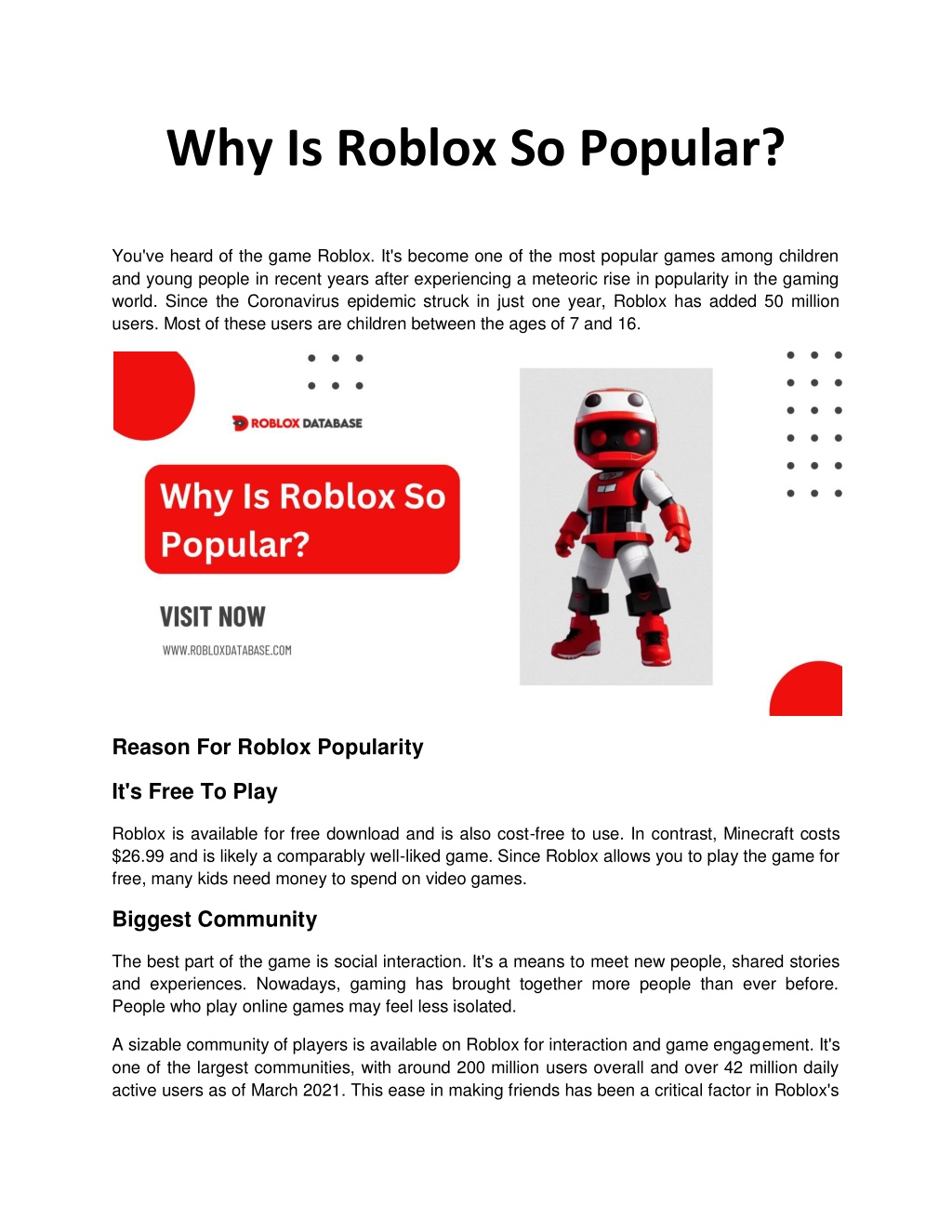 PPT - Why Is Roblox So Popular PowerPoint Presentation, free