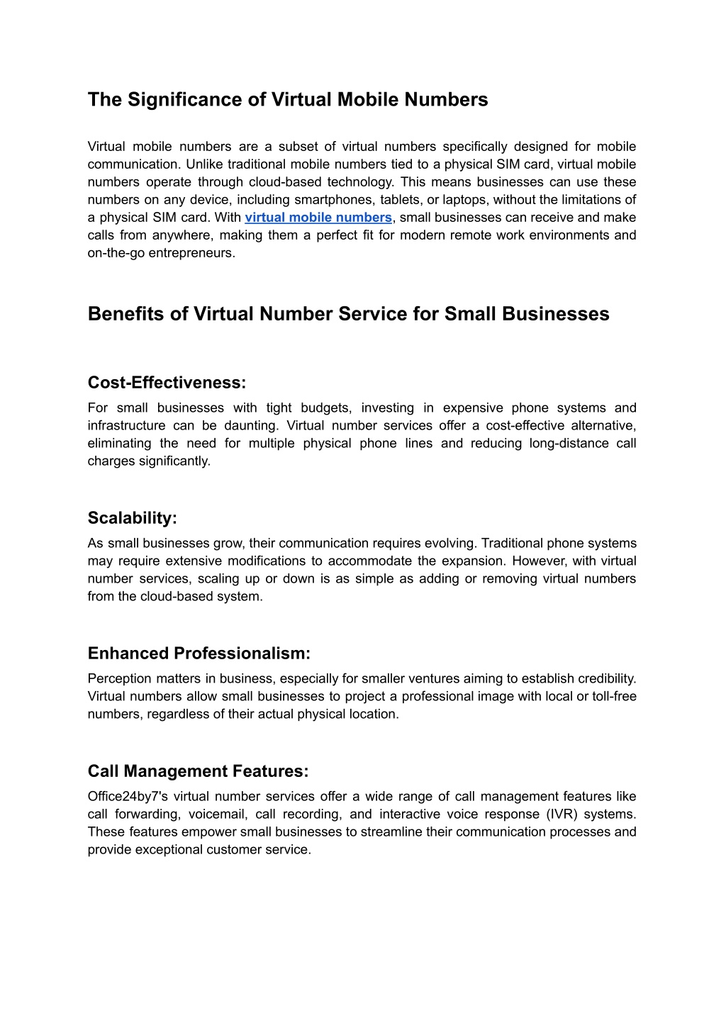 PPT - Innovative Virtual Number Service for Small Businesses PowerPoint Presentation - ID:12337312