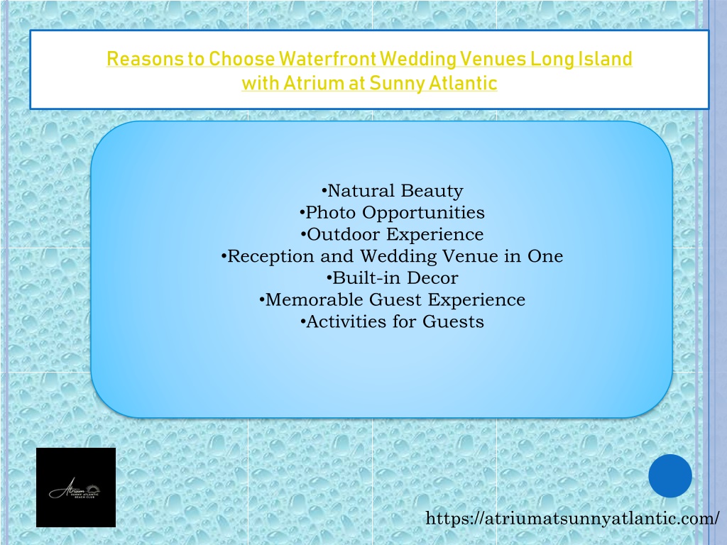 PPT - Reasons to Choose Waterfront Wedding Venues Long Island with ...