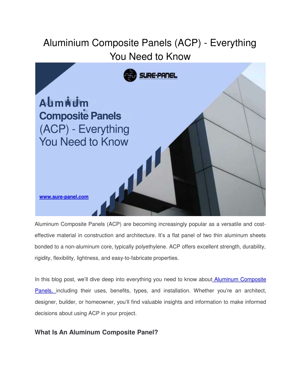 Things You Need to Know About Aluminium Sheet
