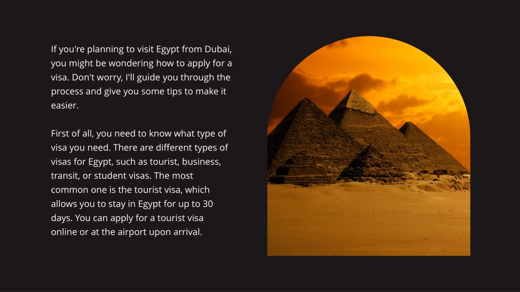 PPT From Dubai To Egypt Mastering The Visa Application Process 