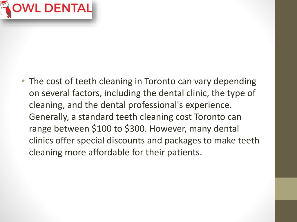 PPT Don't Let Cost Hold You Back with affordable teeth cleaning cost