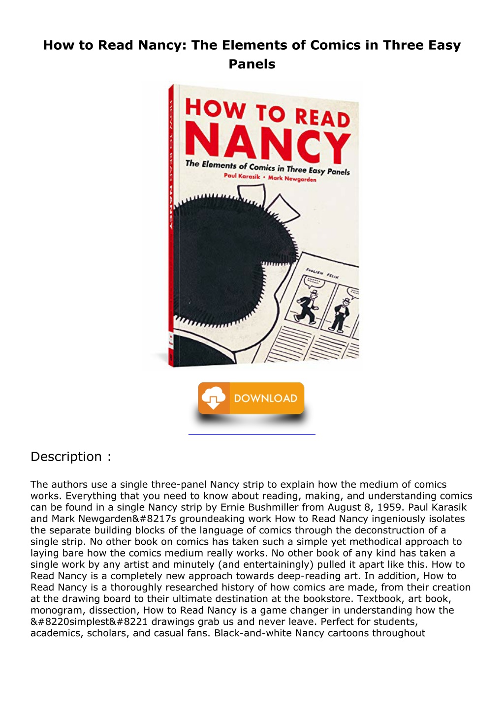 how to read nancy essay