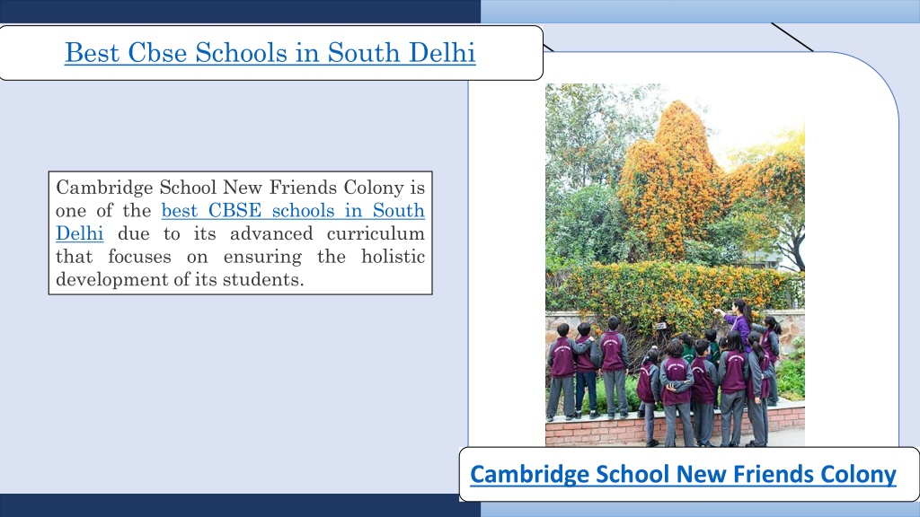 PPT - Best CBSE Schools in South Delhi PowerPoint Presentation, free ...