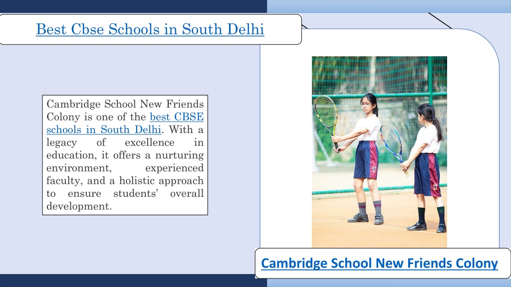 PPT - Best CBSE Schools in South Delhi PowerPoint Presentation, free ...