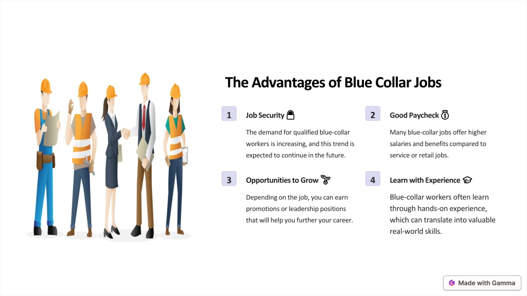 PPT Exploring the Best Blue Collar Jobs PowerPoint Presentation, free