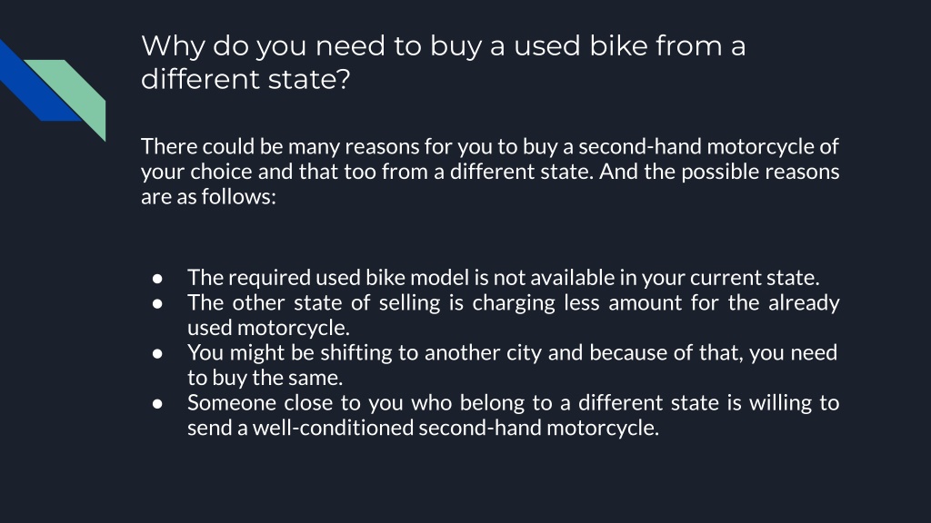 where to buy a used bike