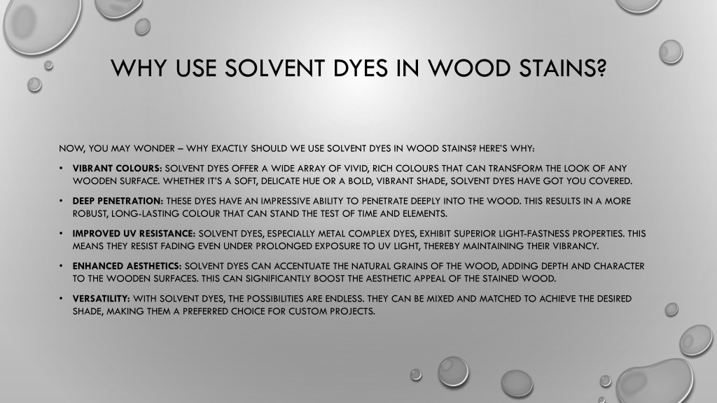 Ppt Using Solvent Dyes In Wood Stains Powerpoint Presentation Free