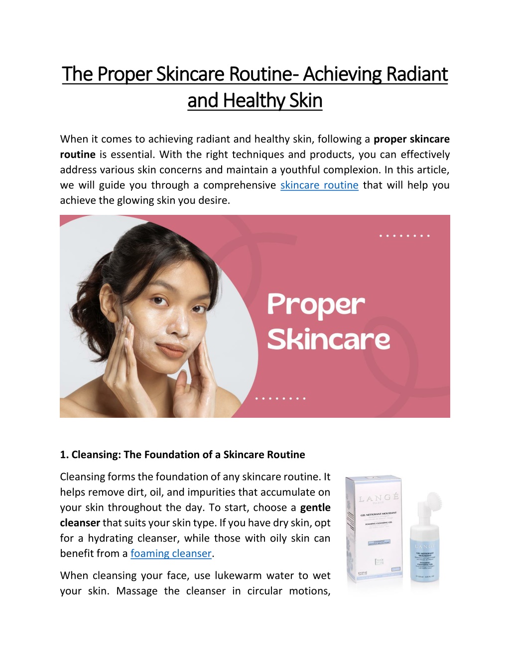 PPT - The Proper Skincare Routine - Achieving Radiant and Healthy Skin PowerPoint Presentation 