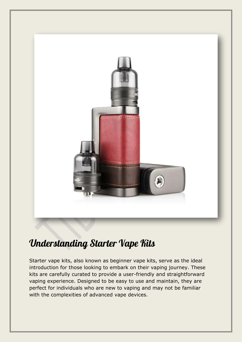 PPT - Starter Vape Kits: Your Gateway to an Exceptional Vaping ...