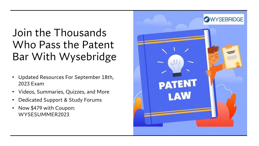 PPT - Wysebridge Patent Bar Review | PowerPoint Presentation, Free ...