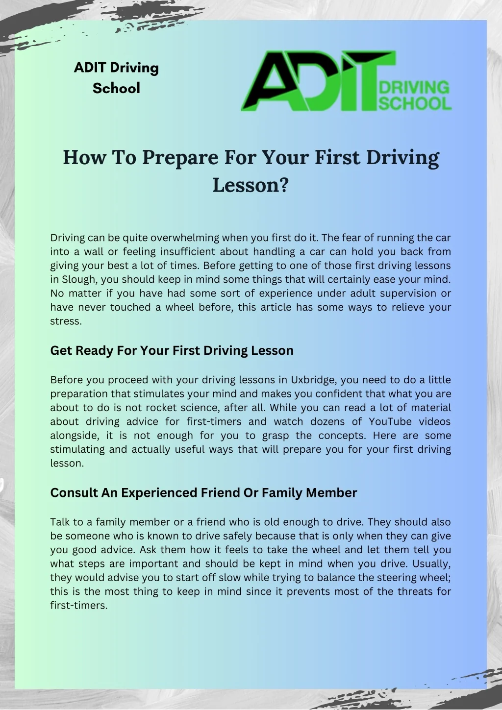 PPT - How To Prepare For Your First Driving Lesson PowerPoint ...