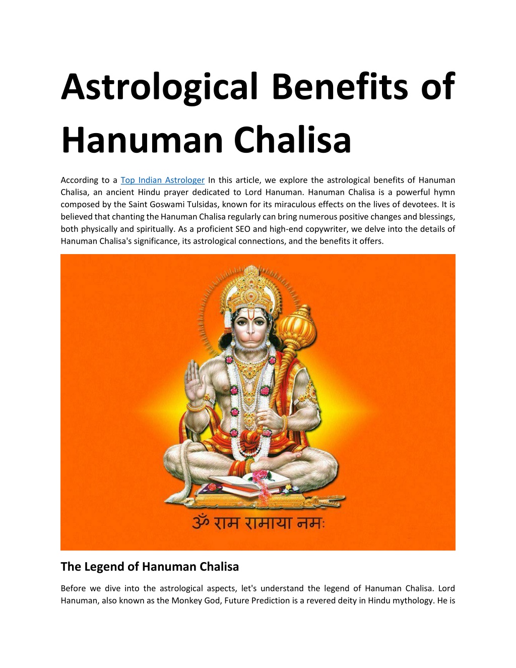 Ppt Astrological Benefits Of Hanuman Chalisa Powerpoint Presentation Id12379694