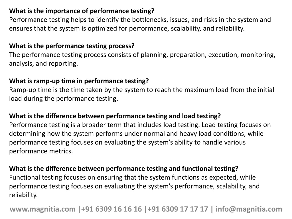 Ppt top 20 performance testing interview questions answers in 2023