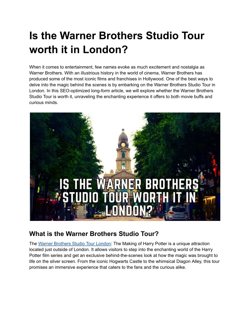 PPT - Is the Warner Brothers Studio Tour worth it London PowerPoint ...