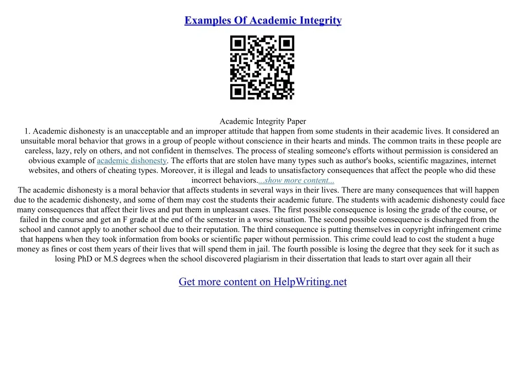 PPT - integrity essay examples PowerPoint Presentation, free download ...