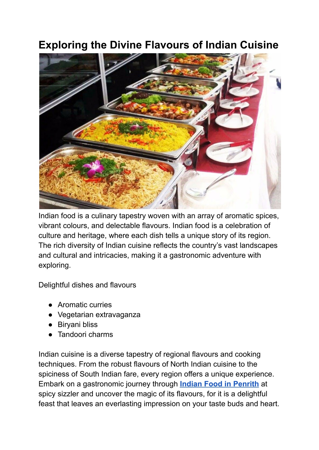 PPT - Exploring the Divine Flavours of Indian Cuisine PowerPoint