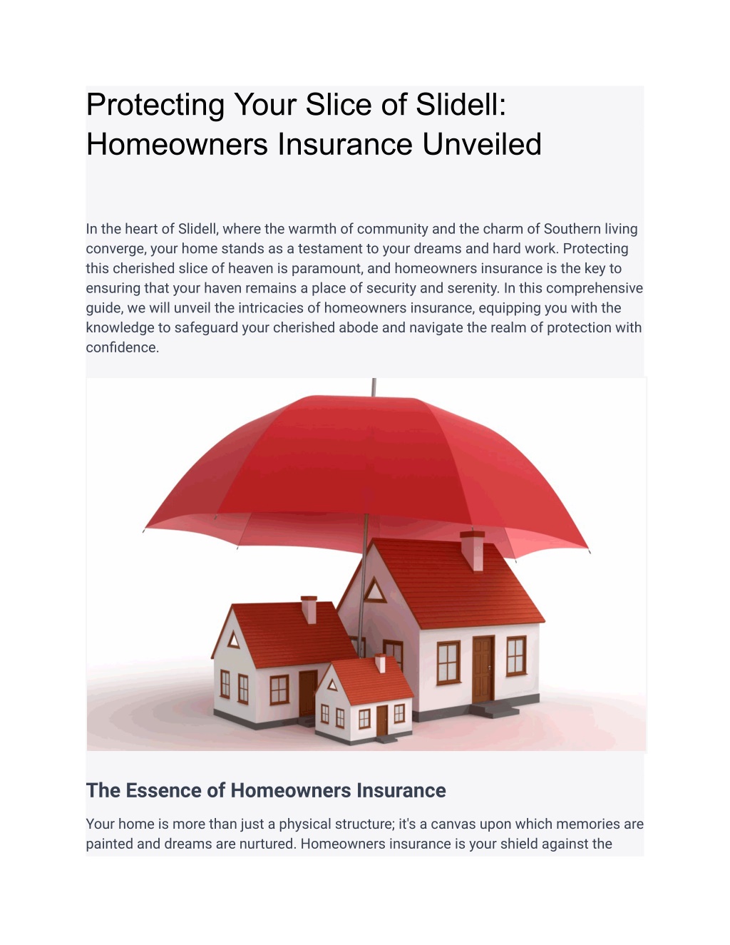 PPT - Protecting Your Slice Of Slidell_ Homeowners Insurance Unveiled ...