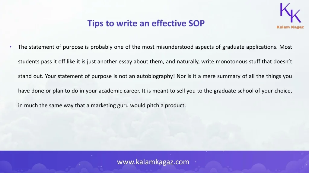 Sop Conclusion Examples PPT - Everything To Know About A Statement Of Purpose (SOP) PowerPoint ...