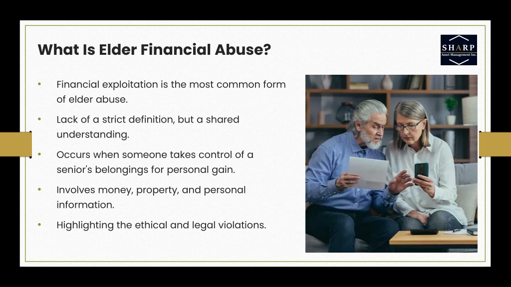 PPT - Elder Financial Abuse Awareness Protecting Seniors From ...