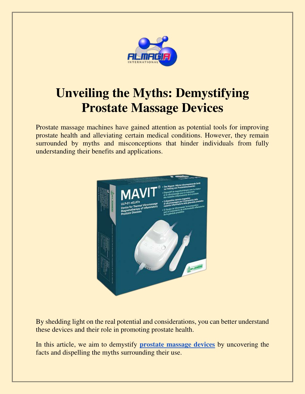 PPT - Unveiling the Myths: Demystifying Prostate Massage Devices PowerPoint  Presentation - ID:12414754