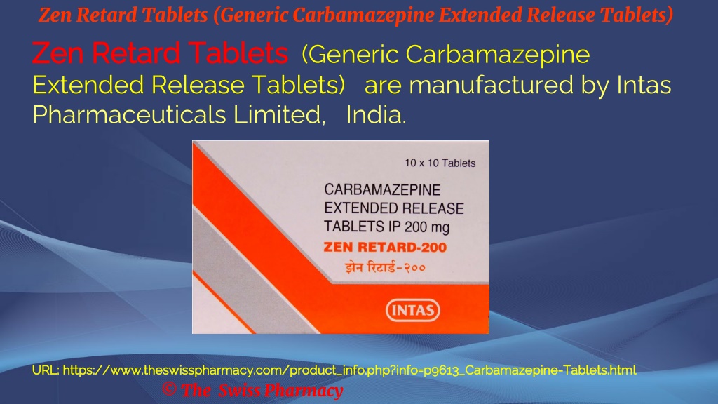 Ppt Zen Retard Tablets Generic Carbamazepine Extended Release