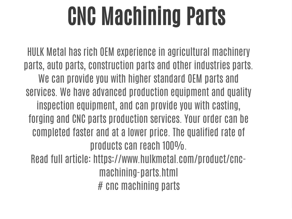 PPT - cnc machining parts PowerPoint Presentation, free download - ID ...