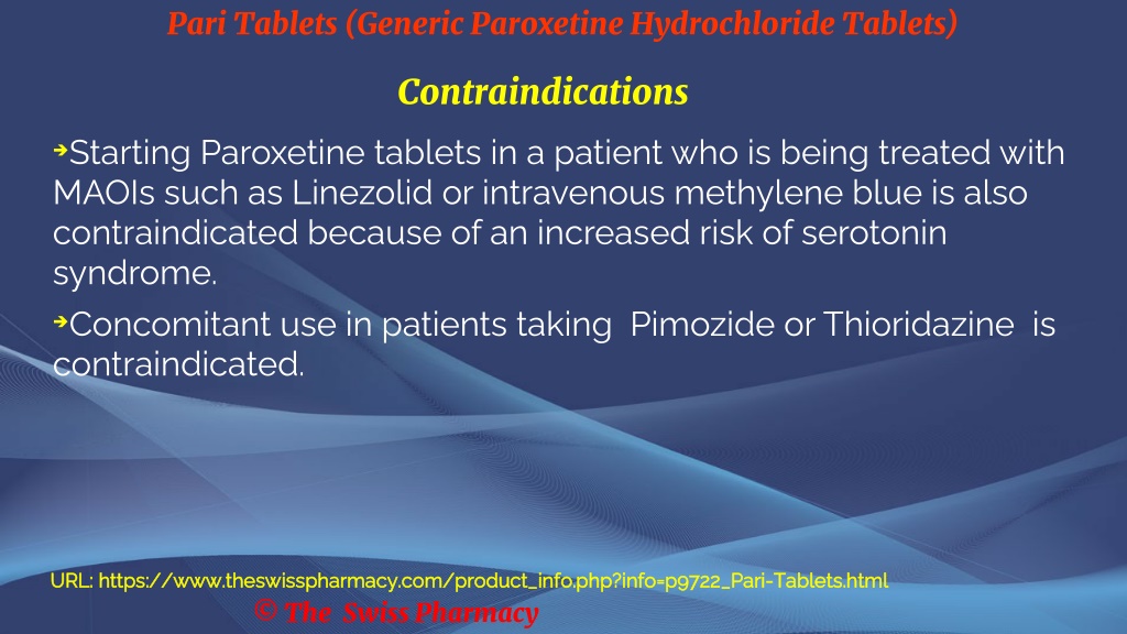 PPT - Pari Tablets (Generic Paroxetine Hydrochloride Tablets ...