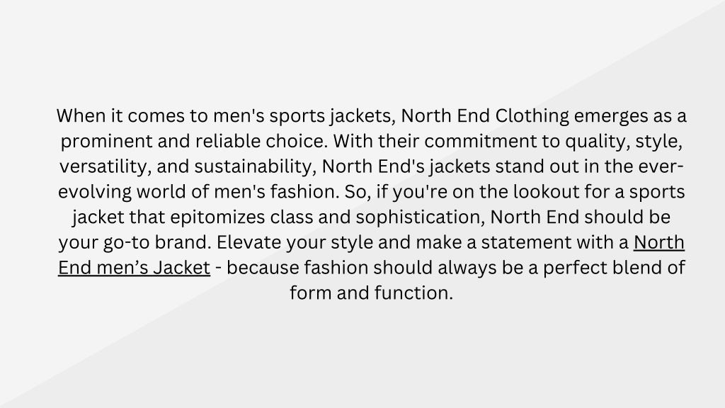 PPT - Brand Introduction North End Jackets PowerPoint Presentation ...