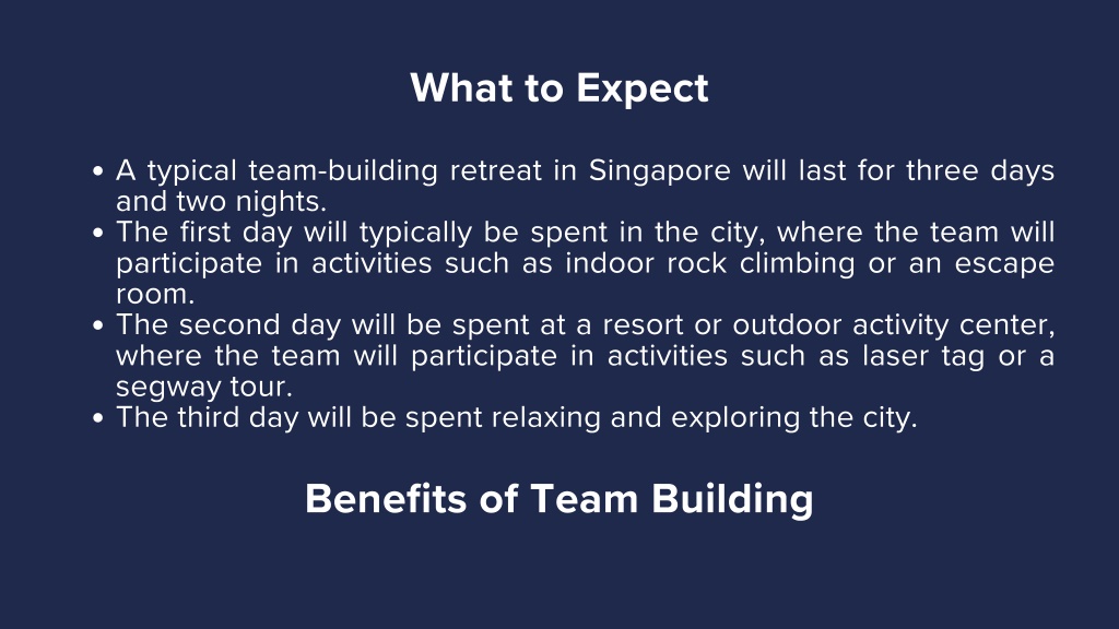 PPT Retreat In Singapore A Team Building Retreat PowerPoint 