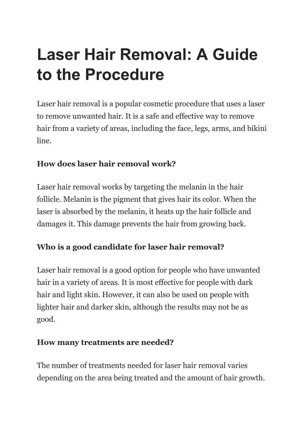 PPT Laser Hair Removal A Guide to the Procedure PowerPoint