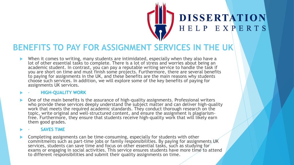 pay for assignments uk