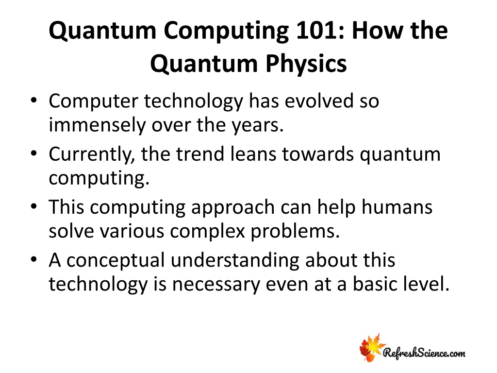 PPT - Introduction To Quantum Computing PowerPoint Presentation, Free ...