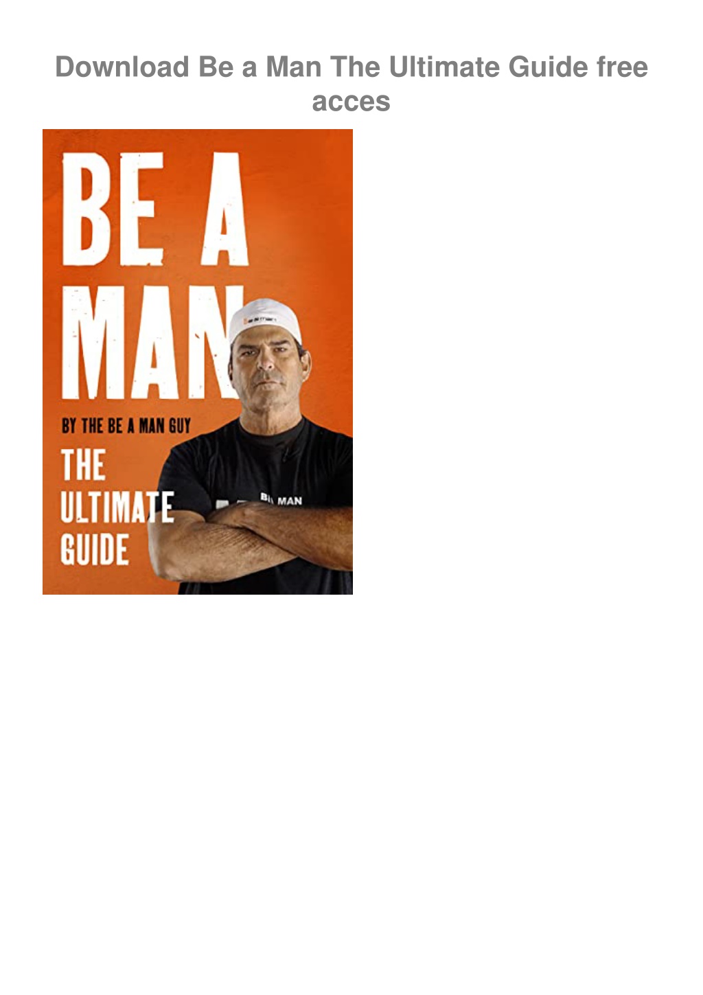 PPT - Download Be a Man The Ultimate Guide free acces PowerPoint ...