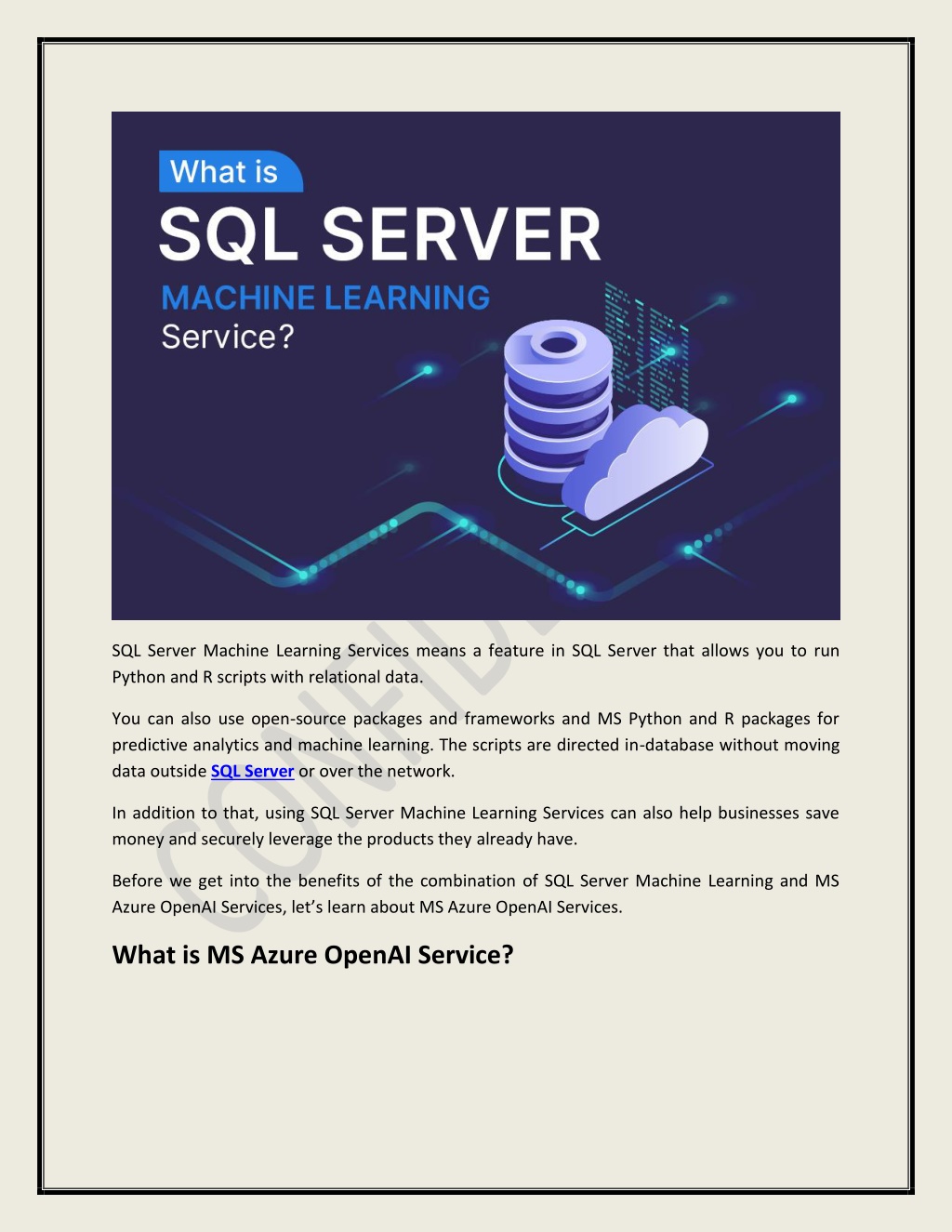 PPT - Benefits of SQL Server Machine Learning with MS Azure OpenAI ...