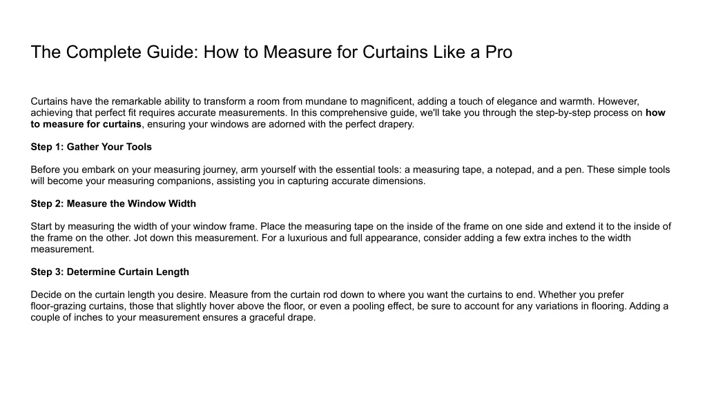 Step by Step guide on how to measure - Brief Essentials