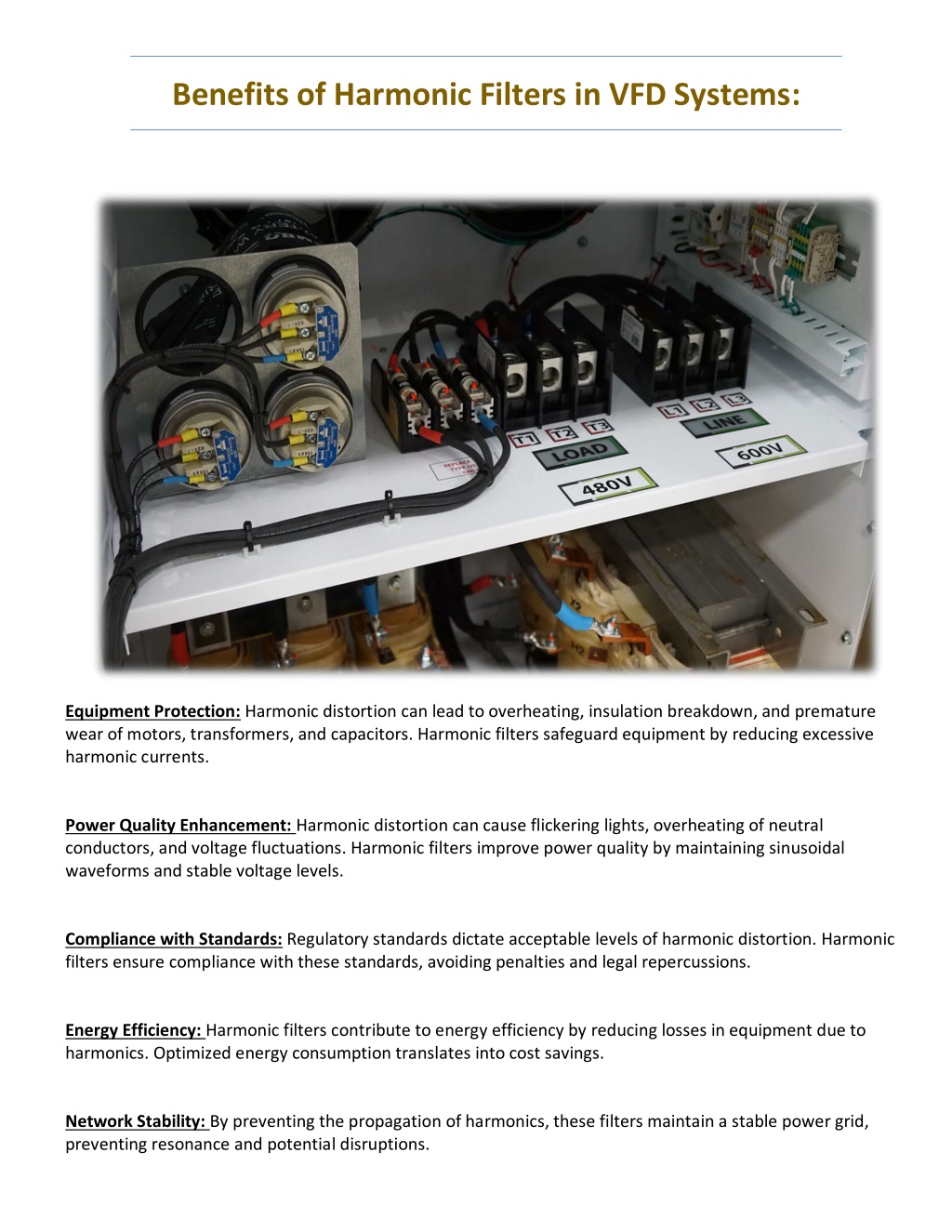 Ppt Advantages Of Harmonic Filter In Vfd System Powerpoint Presentation Id