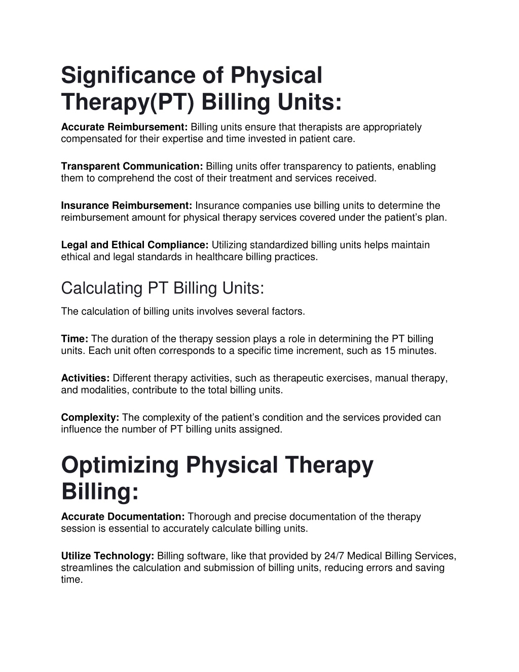 PPT - A Guide To Physical Therapy Billing Units Pdf PowerPoint ...